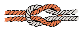 knot horizontal orange white